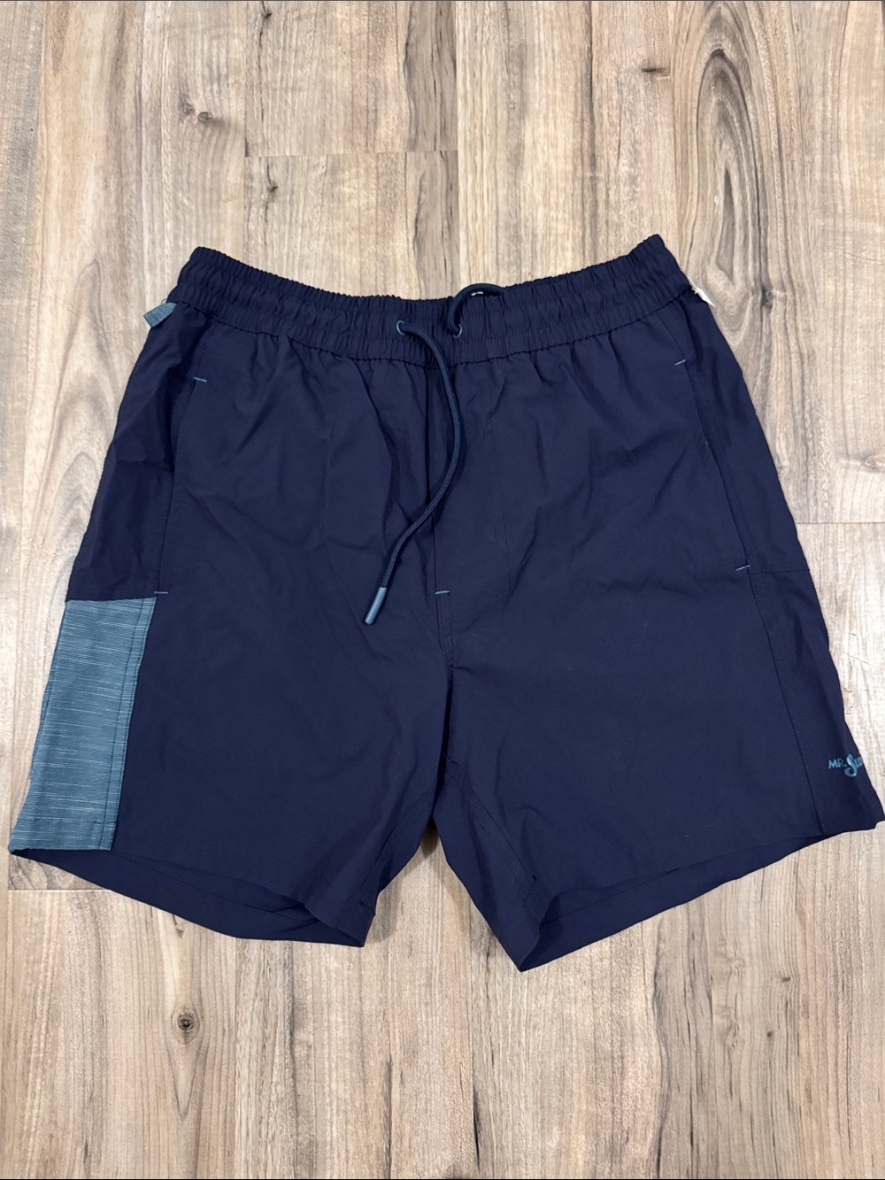 Mr.Swim Navy and Black Elastic Waist Swim Shorts